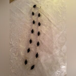 Elegant Black and Gold Beaded Necklace